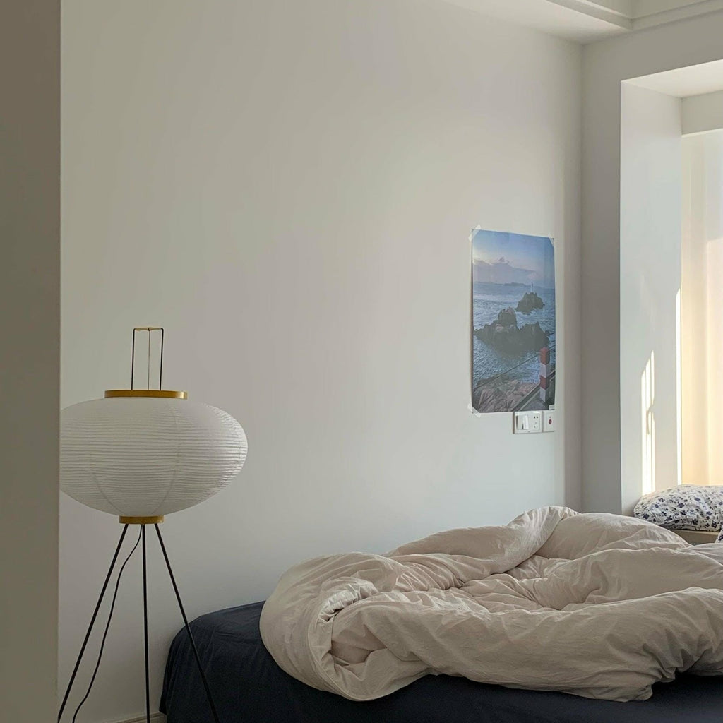 Modern Rice Paper Floor Lamp for Living Room and Bedroom — Greenwich Home & Living
