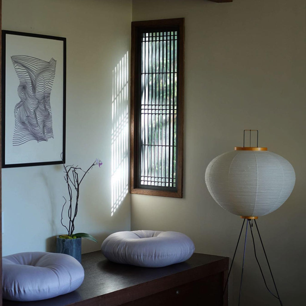 Modern Rice Paper Floor Lamp for Living Room and Bedroom — Greenwich Home & Living