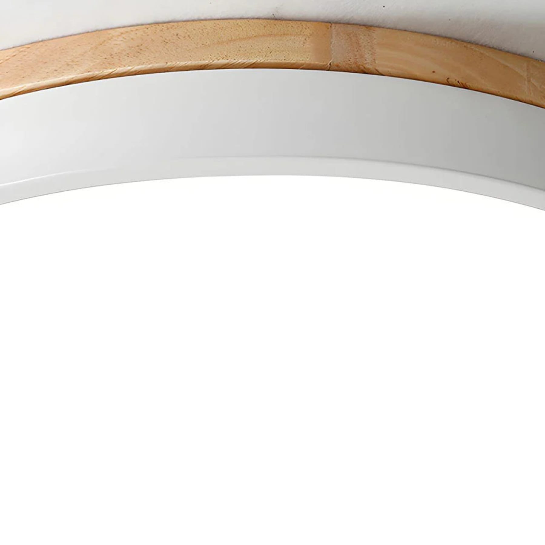 Minimalist Wood Flush Mount Ceiling Light With Remote Dimming — Greenwich Home & Living